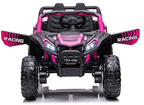 BC BABY COCHES - Coche Eléctrico para Niños 12v Buggy Vento, Mando Control Remoto para Padres, Equipo de Audio con MP3, USB, SD, Vehículo Infantil con iluminación LED. (Rosa)