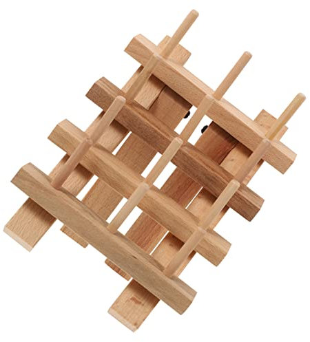 COHEALI Klappbare Buche Aus Holz Fadenständer Spulenfadenständer Organizer Zum Nähen Quilten Sticken Basteln Mit Klappbaren Beinen Für Tisch Oder Wandmontage
