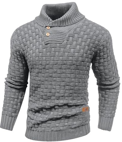 Qinfren Maglione Dolcevita Uomo Maglione a Collo Alto Maglione Manica Lunga Maglia Maglione Sweater Invernali Maglioni Slim Fit Basic