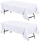 Utopia Kitchen Polyester Tischdecke 110 x 140 cm (2er-Pack, Weiß) Maschinenwaschbare Tischdecke Ideal für Partys, Veranstaltungen, Hochzeiten und Restaurants (44 x 56 Zoll)