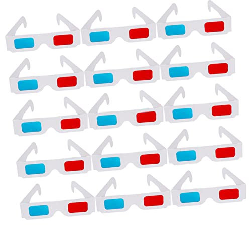 CAXUSD 40 Stück 3D-Brille Papier Anaglyphen Rot Blau für Filme Tv und Spiele Universelle 3D-filmbrille für Party Familie und Kinogebrauch