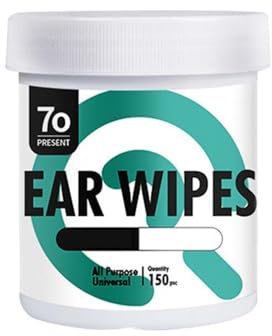 XZincer Hundeohr-Reinigungs-Fingertücher, Hunde- Katzenohren-Fingertücher, wischt sanft Schmutz Geruch auf, löst angesammeltes Wachs, einfach zu verwendende Hundehalskette Mit Zugstopp (B, 10x10x2cm)