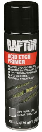 Raptor Etch Primer Spray | 450ml | Ätzgrundierung für verzinkten Stahl, Aluminium und blanke Metallstellen | Haftgrund mit Korrosionsschutz
