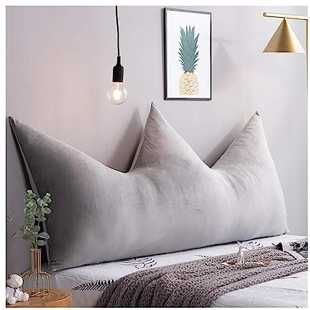 Mswborml Rickenlehne Kissen Sofa Samt Krone Lesekissen für Bett und Sofa Kinder Lesen Kissen Bett Rückenlehne Rückenkissen Ohne Kopfteil Rückenstützkissen für Bett & Sofa,B,150x70cm/59x27in
