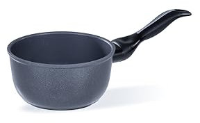 Barazzoni Casseruola manico lungo, ø16cm, Rivestimento in ceramica, Made in Italy, Induzione+Gas con disco Full Induction, PFAS free, Linea Kéramos