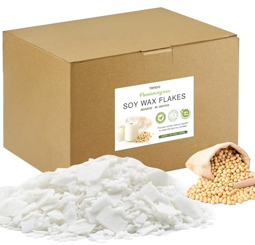 TRINIDa Soy Wax for Candle Making, 4KG SoyPRO Candle Wax Flakes, 100% Soy Wax Supplies of Candle Making for Adults and Beginners, Premium Pure Natural
