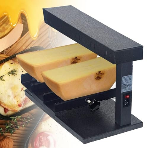 Hydravex Machine à Fondre Le Fromage à raclette électrique 650 W, Machine à Fondre Le Fromage Commercial pour Demi-meule de Fromage Nacho, Angle et Hauteur réglables, Machine à Chauffer Le Fromage