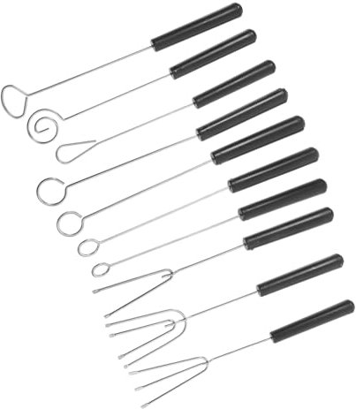 Cabilock 10pcs Chocolate Dipping Tools Candy Making Tools Dipping Fork Stainless Steel Candy Dipper for Fondue Chocolate Melting