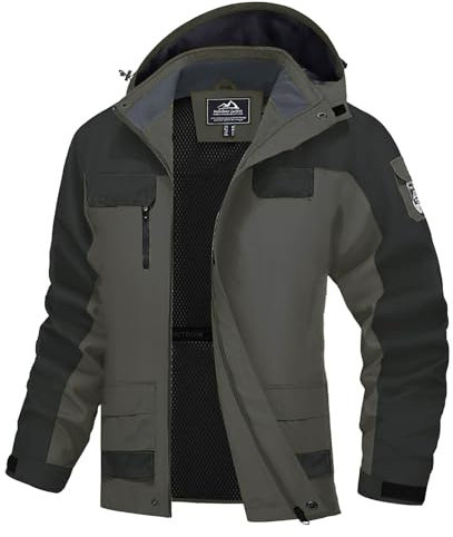Skijacke Damen Mantel Winter Wasserdicht Winterjacke Outdoor Herren Warm Skianzug Männer Jacke Mens Jacket Mann Armeegrün, XXL