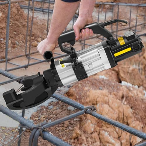 Plieuse hydraulique électrique pour barres d'armature, barres d'armature de 4 à 25 mm en 3 à 4 secondes, pliage facile des barres d'armature en acier, angle de pliage de 0 à 130 ° avec boulon de pos