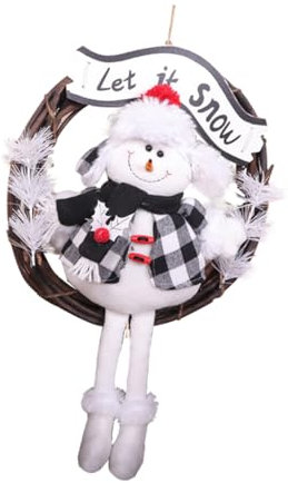 RORPOIR Weihnachtspuppe Santa Anhänger Zum Aufhängen Weihnachtsschmuck Aus Stoff Für Tür Wand Weihnachtsdekoration Weihnachtspuppenkranz