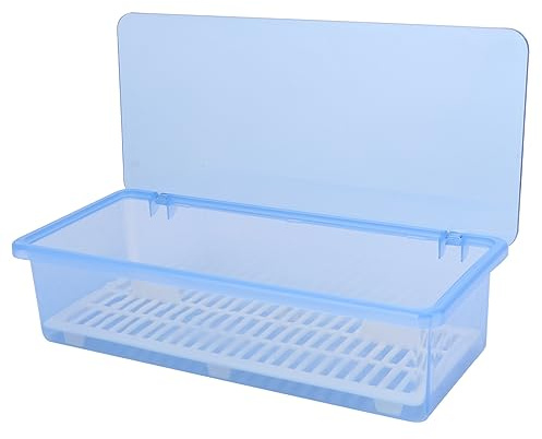 KICHOUSE Scatola Porta Posate Coperchio Antiscivolo in Plastica per Cucina, Organizzatore di Bacchette e Stoviglie Scolanti, Contenitore Porta Utensili per Uso Domestico e Ristorazione