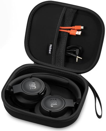 Nabevi Hard Headphone Case for JBL Tune 510BT 520BT JBL Tune 710BT 720BT | Protective Carrying Case for JBL Tune 530BT 500BT 770NC JBL Live 770NC Noise Cancelling Headphones, Travel Cover Bag, Black