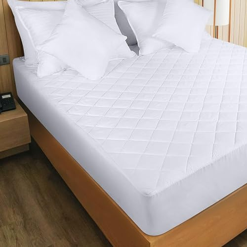 Various Protector de Colchón Acolchado 105x190/200 cm Impermeable,Cubre Colchon Transpirable, Estira hasta 30 cm de Profundidad,Elástico En Todo El Contorno,Transpirable,Absorbente