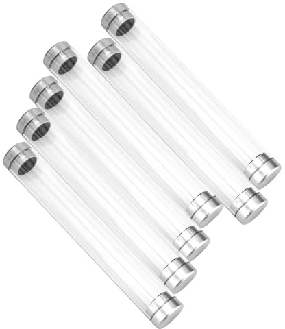SOPOTUTU 6 Stück-Pack Durchsichtiges Stifteetui aus Stabilem Acryl mit Deckel Tragbare Stiftaufbewahrung für Geschenk und Büro Transparentes Schreibwaren Organizer für Schule