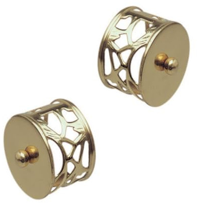 Jackson Woodturners Brass Filigree End Caps – Pair of 54mm Handrail End Caps for Staircases, Banisters & Railings
