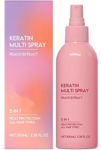 Spray capillaire à la kératine, après-shampoing hydratant instantané sans rinçage, spray anti-frisottis, parfum longue durée (1pcs)
