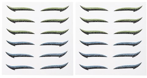 TOPBATHY 12 Paar Unsichtbare Eyeliner Sticker Wasserfeste Augen Make Up Aufkleber Doppellid Streifen für Damen Hautfreundlich für Alltag und Reisen