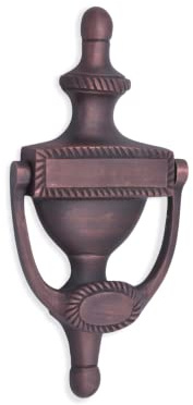 Infinity Decor Türklopfer im georgischen Stil, massives Messing, Antik-Bronze, 150 mm, traditioneller Hand-Türklopfer für Eingangstür, Möbel