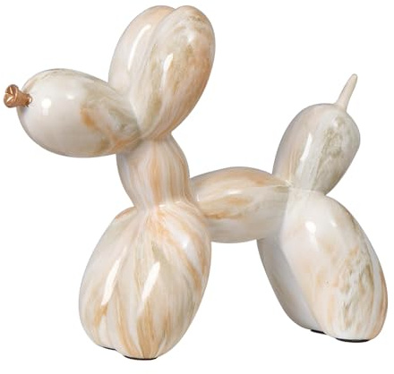 NUACOS Statua di Cane Palloncino, Scultura in Resina, per Decorazioni Moderne da scrivania, casa, Camera da Letto, Soggiorno e Ufficio,A6