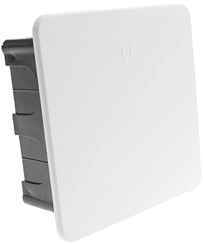 BeMatik - Caja empotrada de Registro Cuadrada 100x100x48mm para Paredes Huecas