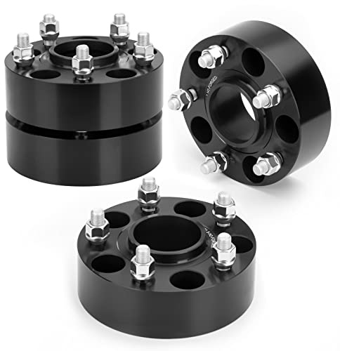 dynofit 5x5 Wheel Spacers 2in for 2007-2018 Wrangler JK/JKU, 5x127mm Hub-Centric 71.5mm Thread 1/2-20 for 1999-2010 Grand Cherokee WJ/WK, 2005-2010 Commander XK, Real Forged Aluminum Spacer, 4Pcs