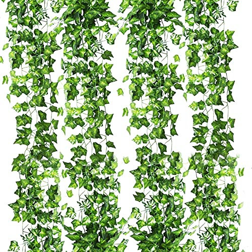 KASZOO 24 ghirlande di edera artificiali, per ufficio, cucina, giardino, feste, decorazione da parete