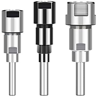 JAINGU 1 Stück Fräser-Verlängerungsstange 6 mm 1/4 Zoll 8 mm 12 mm Schaft Spannzange Graviermaschine Verlängerung Fräser Werkzeughalter,8mm