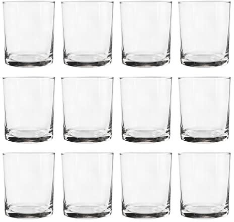 LAV 12x Clear 280ml Liberty Whisky Glasses - Glass Water Wine Whiskey Gin Juice Cocktail Drinking Glassware Cup Set