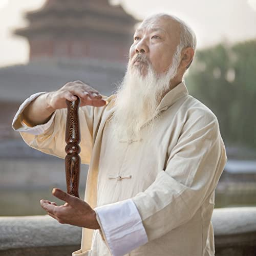 Bâton de Tai Chi Règle Qigong Tai Chi Bois, Les Tiges D'entraînement du Kungfu Martial Léger Pratiquent Les Bâtons, Tai Chi Bang Traditionnel Chinois pour L'exercice de Moring Âgé(42cm(16 1/2))