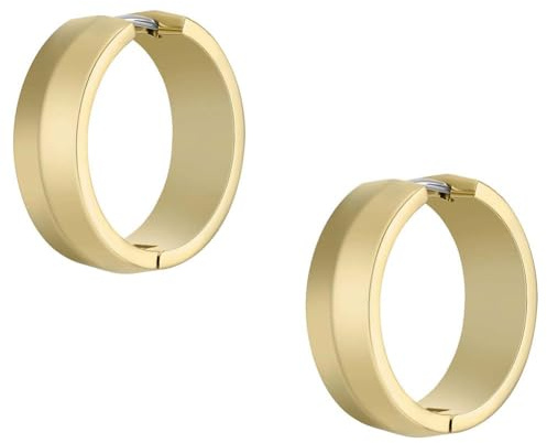 Fossil Damen Goldfarbener Edelstahl mit Ringverschluss Ohrringe