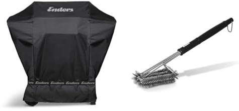 Enders Abdeckhaube für Gasgrill SAN Diego/Next 2+3-Brenner & Premium GRILLBÜRSTE MIT EDELSTAHLBORSTEN 8814 Kunststoffgriff