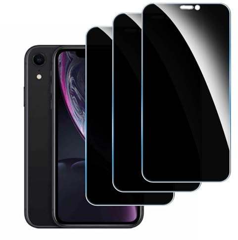 LYPHPE [3 Stück] Sichtschutzfolie für iPhone 11/iPhone XR Panzer Schutz Glas, 9H Härte Sichtschutz, Frei von Kratzern Folie,Ultrabeständig,Frei von Kratzern, [Anti-Spion] Privacy Displayschutz