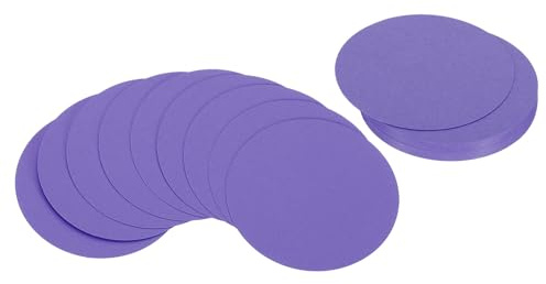 PATIKIL 3 Zoll Kreiskartenkarton, 36 Stück runde Formausschnitte Papier dickes Kartonuntersetzer für DIY Bastelprojekte Klassenzimmer Pinnwanddekoration, Dunkellila
