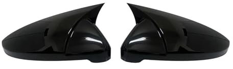AJKSTDPV Auto Spiegelkappen RüCkspiegel Kappe Für Golf 7 MK7 7,5 Für Für GTD Für GTE R Für Touran 2013-2020 Seite Flügel Rückspiegel Shell Abdeckung Trim Zubehör 2Pcs(Gloss Black)
