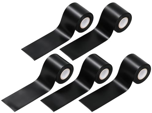 Jwthee 5 pezzi di nastro per tubi per condizionatore d'aria, nastro avvolgente per tubi Nastro protettivo per tubi in PVC Nastri avvolgenti portatili Nastro isolante per condizionatore (Nero)
