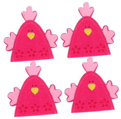 GOOHOCHY 4 Pezzi Copriuova Pasqua Forma Pulcino Sacchetti Conservare Uova Decorativi Per Feste Primaverili Tavola Pasquali