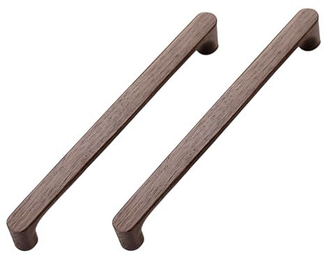 KOVNISE Armadietti in Legno Massello di Noce Scuro Colore Legno Originale Stile Semplice e Moderno per Armadietti Porte Cassetti Comò (2, 192MM)