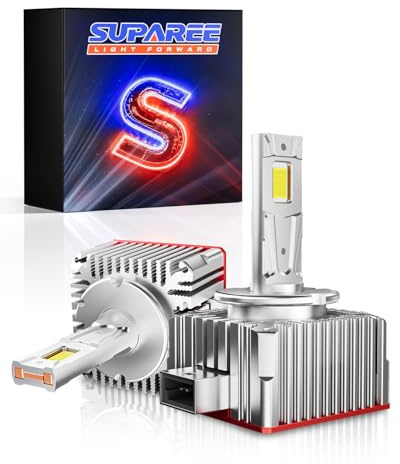 SUPAREE Lampadina D1S 35W Lampade LED D1S Canbus D1S LED Lampadine D1R 26000LM 6500K Sostituisci Lampadine Allo Xeno HID OEM Plug and Play 2 Lampade