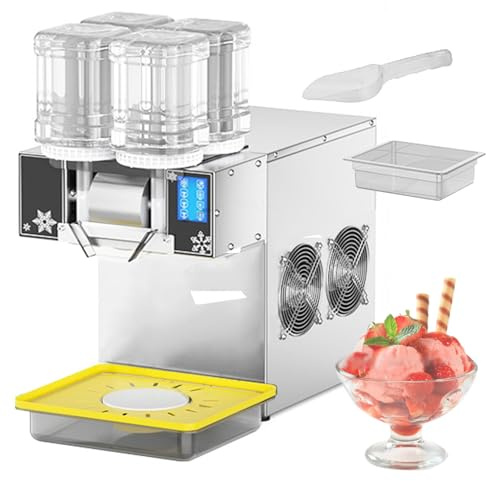 Commercial Ice Crusher Maker with Electric Turntable & 10-Speed Adjustment for Restaurants and Snack Bars
