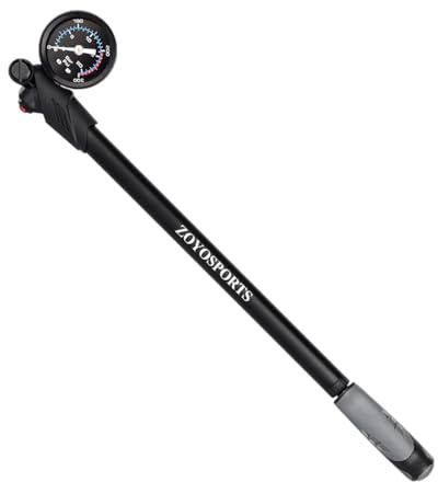 Pompa ammortizzatore per bicicletta, pompa ad alta pressione per sospensioni MTB, pompa ad aria per forcella posteriore da 300 psi, con manometro di precisione, valvola di sfiato leggera e compatta