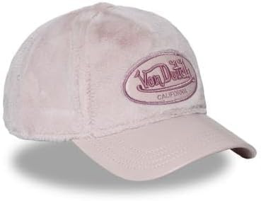 Von Dutch Gorras de Hombre y Mujer, Baseball Pile, Rosa P | Unisex, Adulto 55,5-60cm, Piel sintética, Cierre Snapback, Visera curva, Streetwear