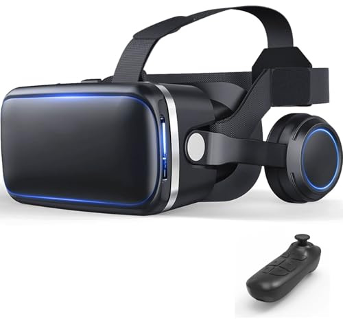 VR Brille, Virtual Reality Headset, 3D Handy Brille 110° FOV HD Anti-Blau Linsen, 3D VR Glasses, Unterstützt 4,7–7,2 Zoll Smartphones, Kinder und Familie(B)