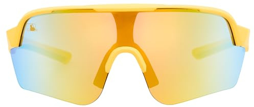 Franklin Sports MLB Baseball Pro Sonnenbrille für Kinder und Erwachsene, leichte Sportbrille für UV-Schutz, Sportbrille mit Tragetasche, Vanille/Gold