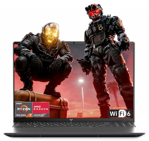 Tivique Portátil AMD Ryzen 7 7730U 15,6 Pulgadas 16GB DDR4 512GB NVMe SSD | Ordenador Portátil Gaming Portatil AMD Laptops, Gaming Portátiles Teclado Retroiluminado WiFi 6 HDMI Type-C USB-3.2