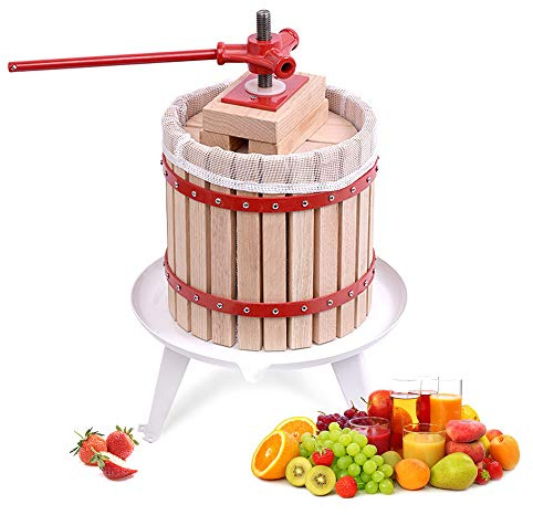 Aufun Prensa de Frutas 12L Prensa de Jugo Prensa de Vino Prensa de Zumo Prensa de Pulpa Molino de Frutas (Prensa de Frutas, 12L)