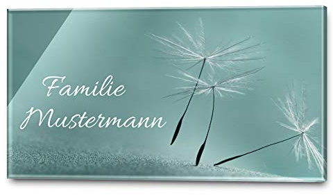 Namensschild Türschild für die Haustür in 3 Größen mit UV Druck und einem einzigartigem Design Eingangsschild Garten Familienschild Klingelschild Klingelplatte Funk-Klingel