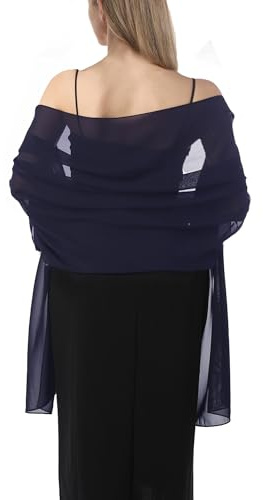 Hotshawl Châles et écharpes en mousseline de soie pour robes de soirée pour femmes, écharpe douce et élégante, écharpe de mariée, étole de mariage, taille unique
