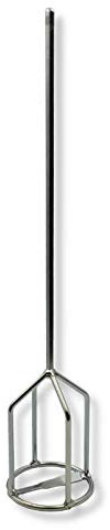 DEWEPRO Korbrührer ø100mm mit Ring und 6-Kant-Aufnahme für Bohrmaschine/Akku-Schrauber - Länge 50cm - Mörtelrührer - Kleberrührer - Mörtelmischer - Rührquirl