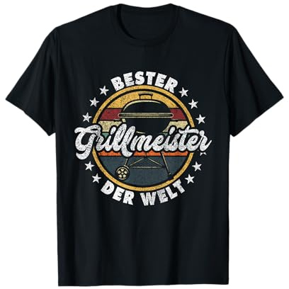 Herren Vater Grillmeister Papa Grillschürze Lustig Grillen Vatertag T-Shirt